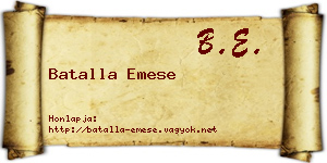 Batalla Emese névjegykártya